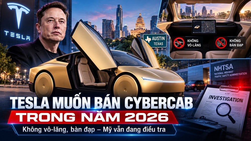 Компания Tesla планирует начать продажи своего беспилотного автомобиля Cybercab уже в 2026 году. — Vietnam.vn