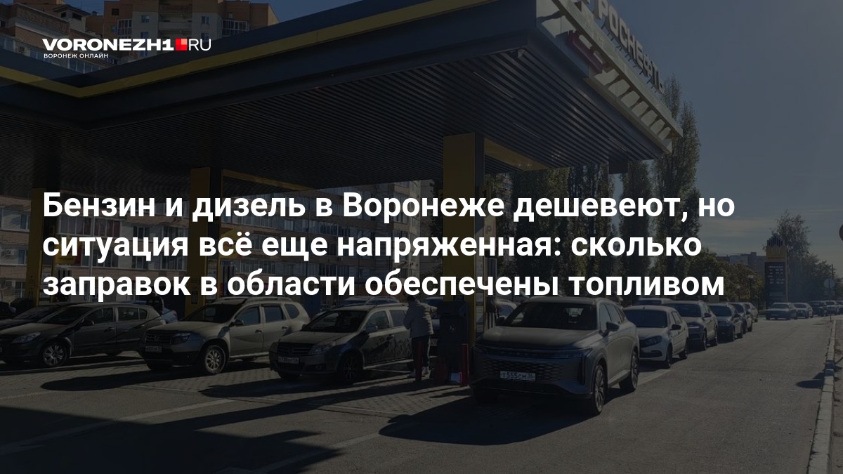 Бензин и дизель в Воронеже дешевеют, но ситуация все еще напряженная: сколько заправок в области обеспечены топливом — Voronezh1.ru