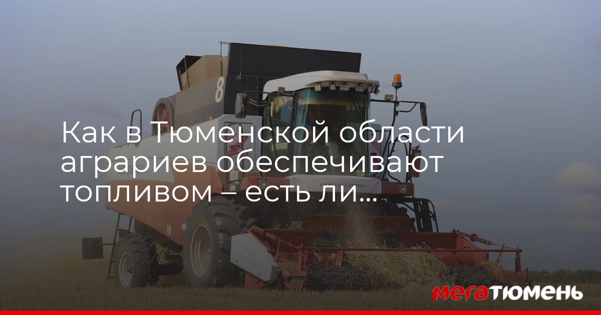 Как в Тюменской области аграриев обеспечивают топливом – есть ли проблемы с поставками горючего — МегаТюмень