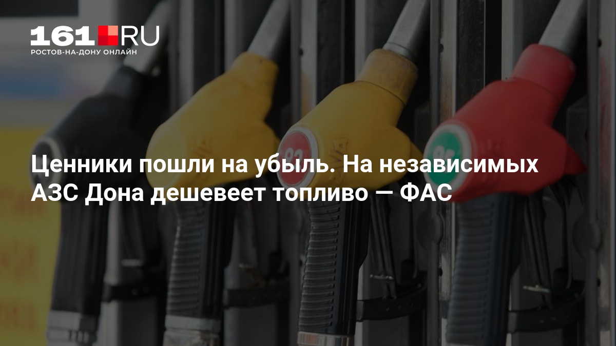 Ценники пошли на убыль. На независимых АЗС Дона дешевеет топливо — 161.ру