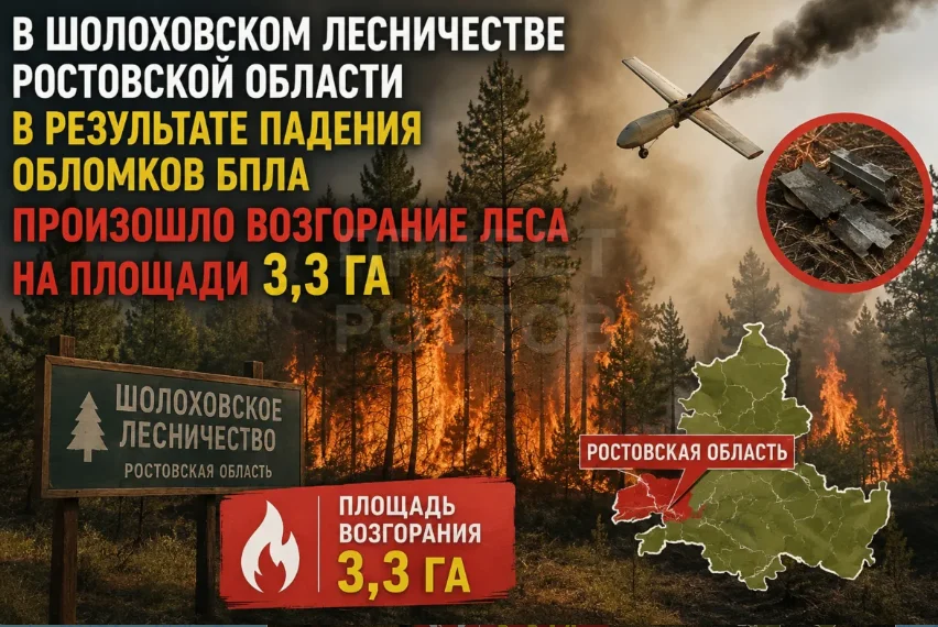 Горит лес и повреждены дома: Ростовская область пережила очередную ночную атаку — Privet-Rostov.ru