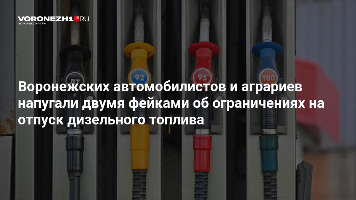 Воронежских автомобилистов и аграриев напугали двумя фейками об ограничениях на отпуск дизельного топлива — Voronezh1.ru
