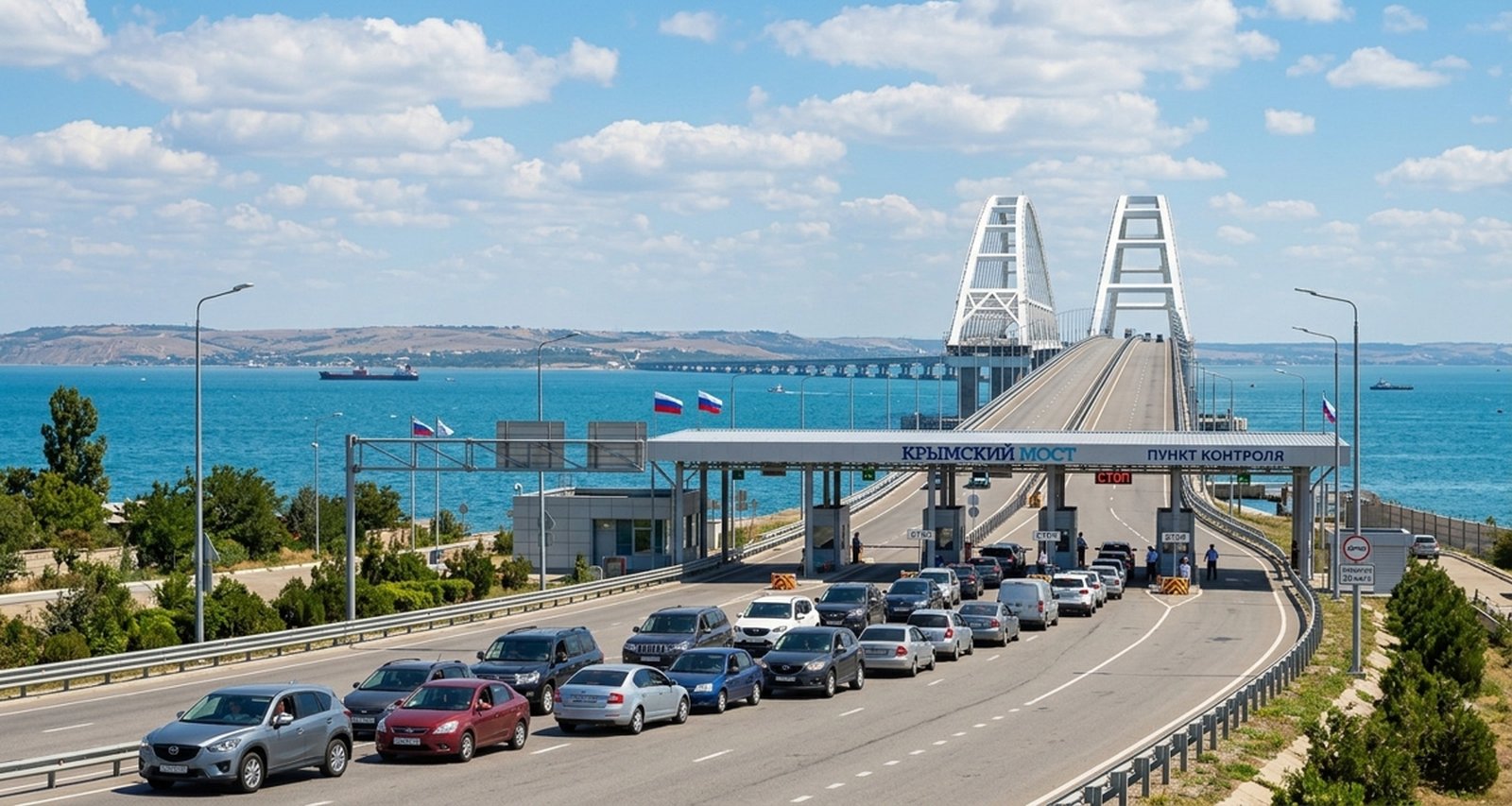 Обстановка на Крымском мосту, утро пятницы: выезд с Крыма растёт, очереди — Tourprom