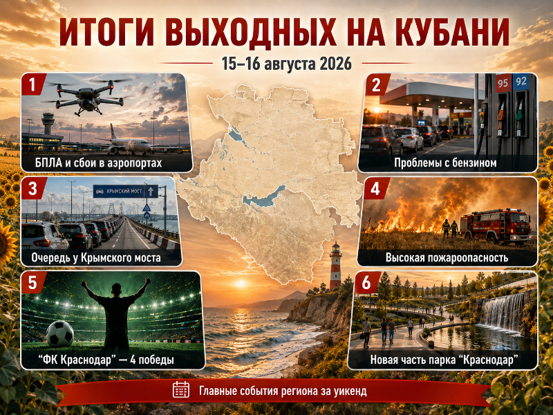БПЛА, бензин, пробки и пожары: чем запомнились выходные на Кубани — Блокнот Анапа