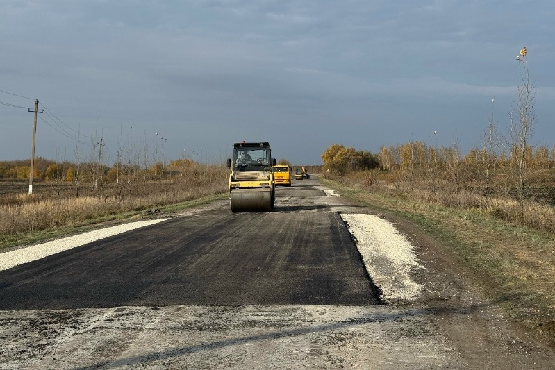 На участке дороги от Авдеевки до Александровки приступили к укладке асфальта — Притамбовье