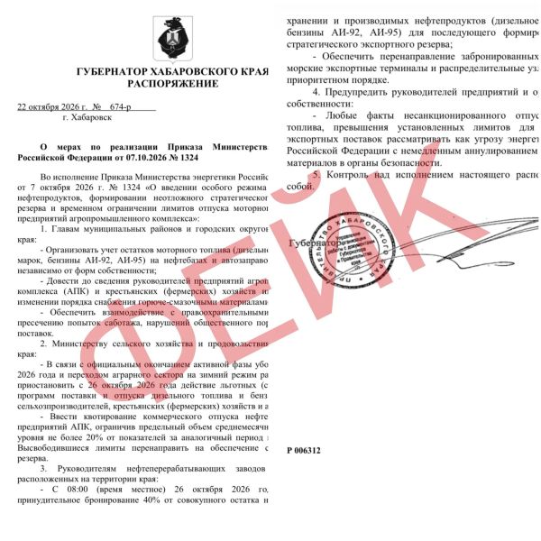 В правительстве Хабаровского края опровергли фейк об ограничении поставок топлива — ХабИнфо