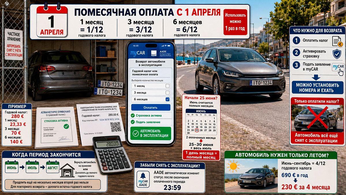 Как платить транспортный налог в Греции помесячно через myCAR — Афинские Новости