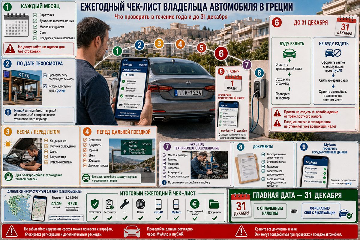 23 Автомобиль в Греции: ежегодный чек-лист владельца — налоги, страховка, техосмотр и документы — Афинские Новости