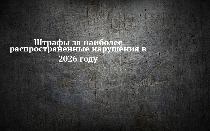 Штрафы за наиболее распространенные нарушения в 2026 году — Новости Кайбицкого района