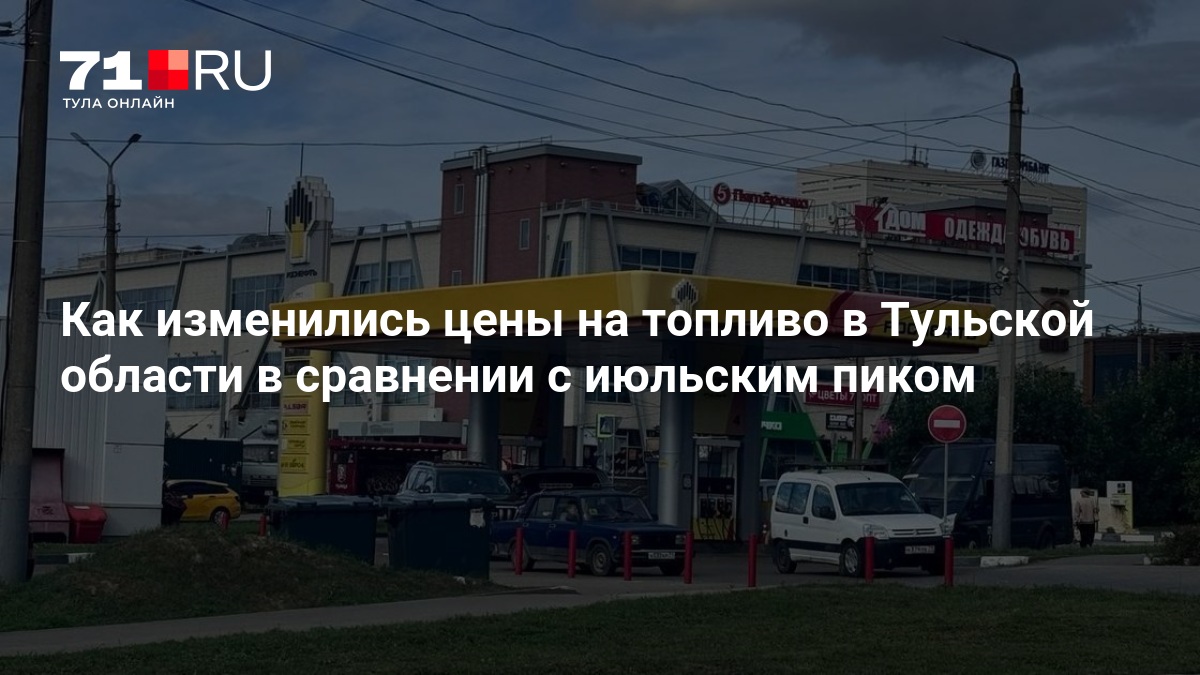 Как изменились цены на топливо в Тульской области в сравнении с июльским пиком — 71.ру