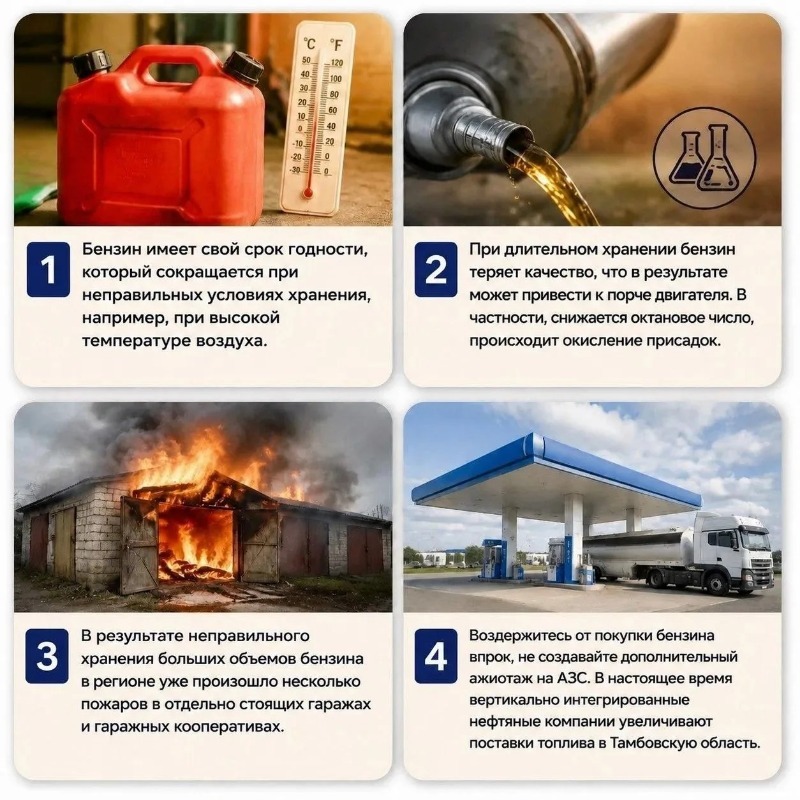Жителей Тамбовской области предупредили, что хранить бензин в канистрах — Мичуринская правда