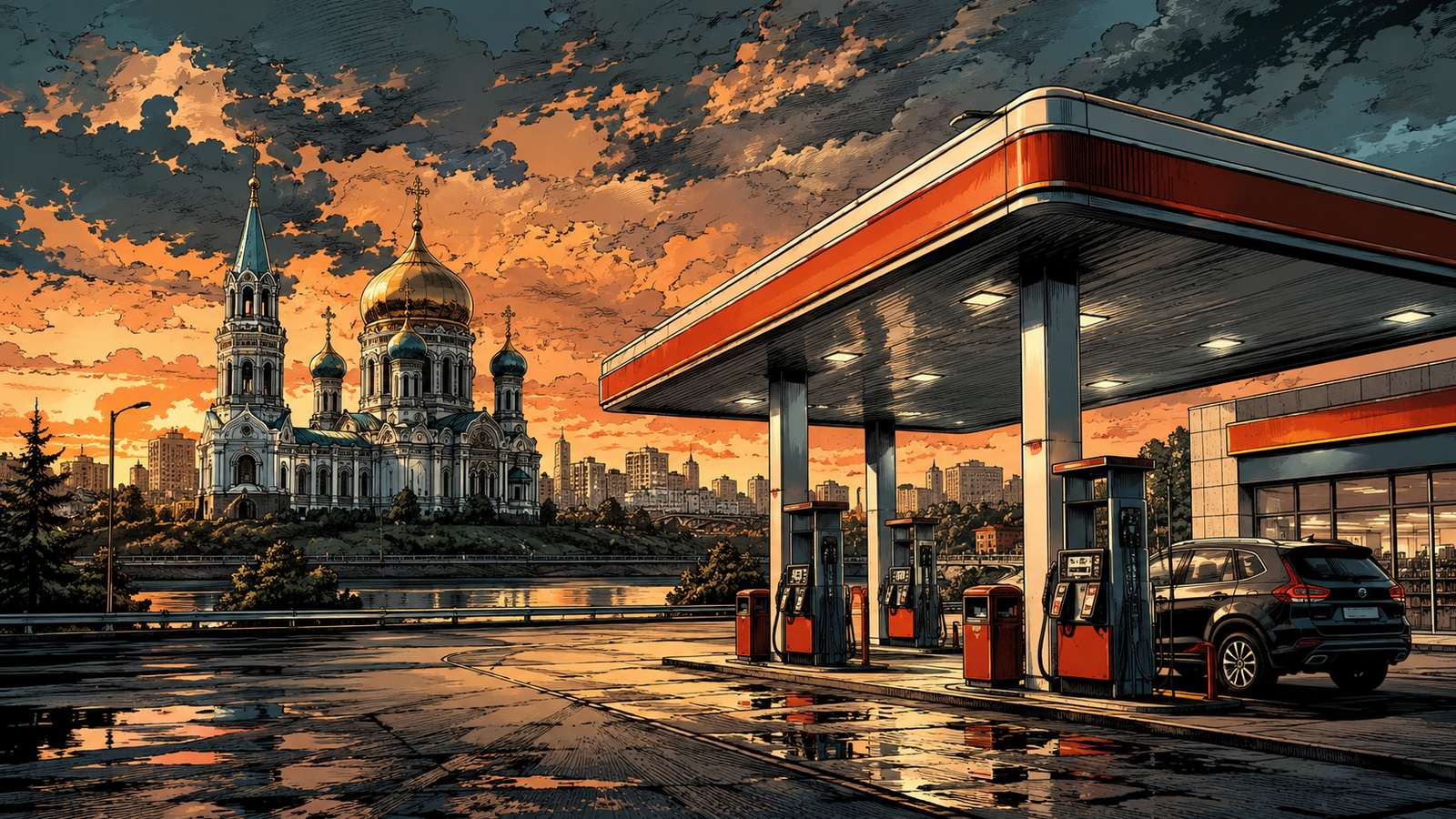 Карта заправок и наличие бензина в Омске