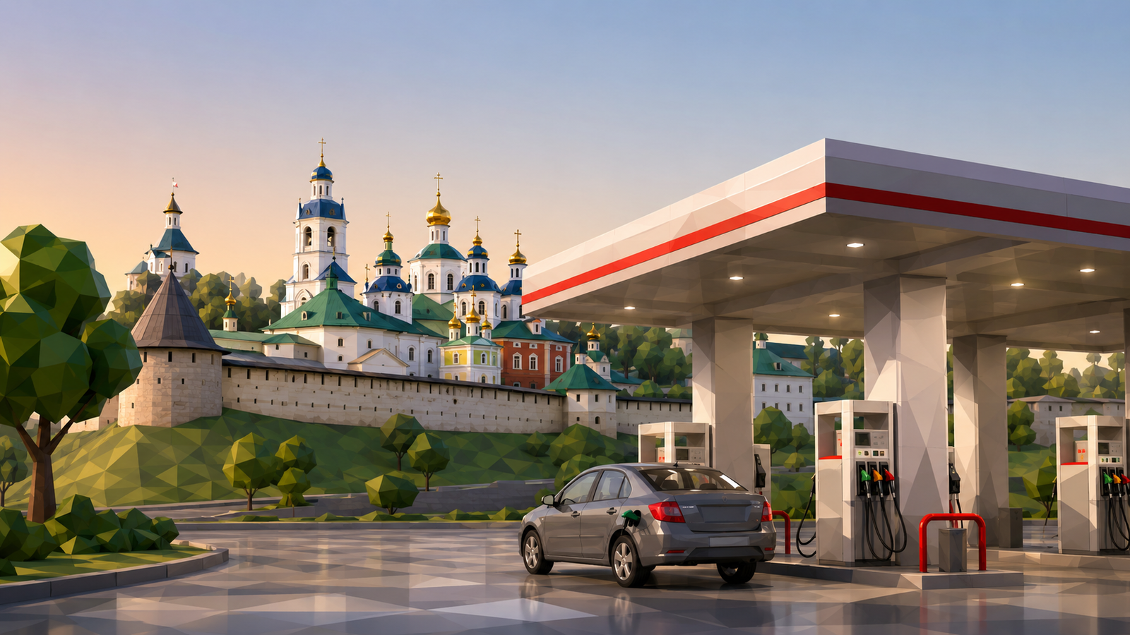 Карта заправок Печоре с наличием топлива